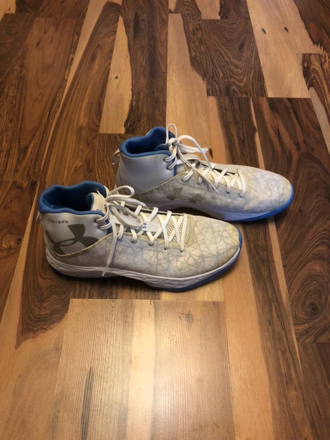 Under Armour White/Blue - Size 12