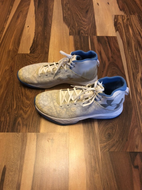Under Armour White/Blue - Size 12