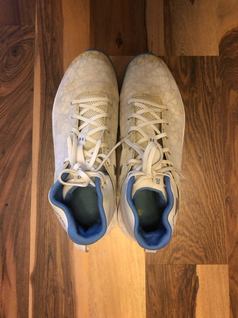 Under Armour White/Blue - Size 12