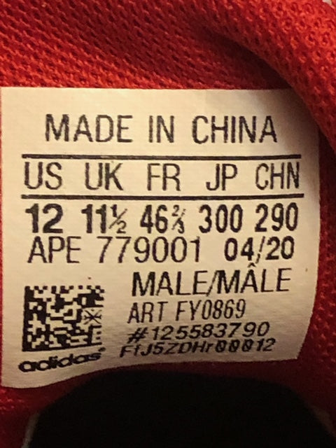 Adidas Boost Atlanta Hawks Red/Yellow/White - Size 12