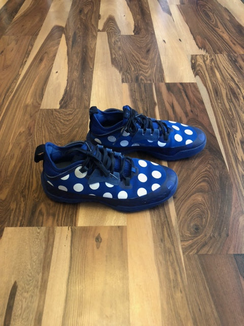 Adidas James Harden Blue/White Polka Dot - Size 8