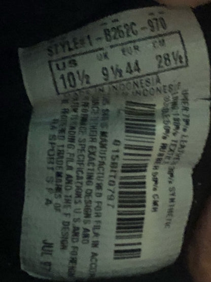 FILA "Rare" 1997 Black/Red - Size 10.5