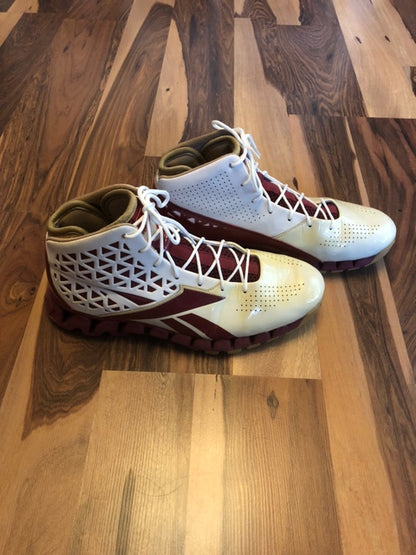Reebok Zig Tech White/Maroon/Tan - Size 12