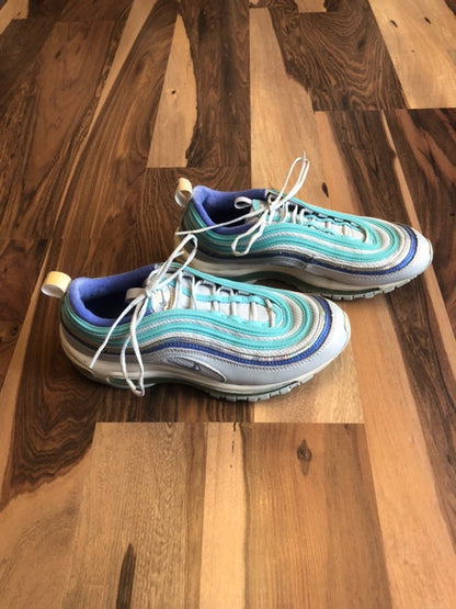 Nike Air Max 97 - Blue/White/Purple - Size 7Y