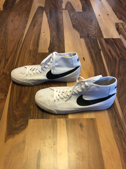 Nike Blazer Canvas White/Black - Size 11