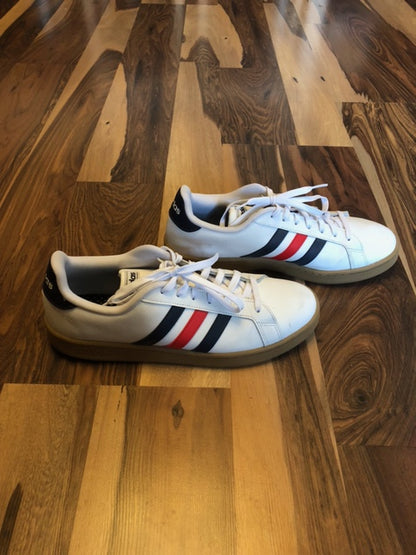 Adidas Grand Court 2.0 "Gum Bottoms" White/Red/Black - Size 12