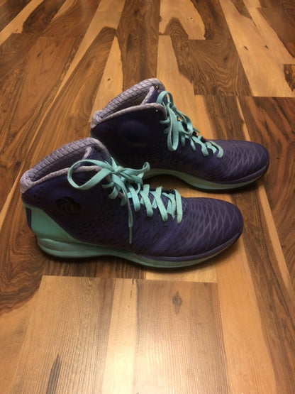 Adidas Derrick Rose Purple/Green - Size 12