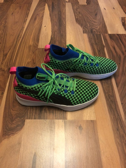 Puma Clyde Court Green/Pink/Blue - Size 10.5