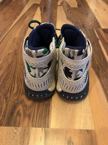Adidas Andrew Wiggins - White/Blue/Green - Size 6
