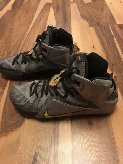 Nike Lebron 12 Gray/Yellow - Size 12