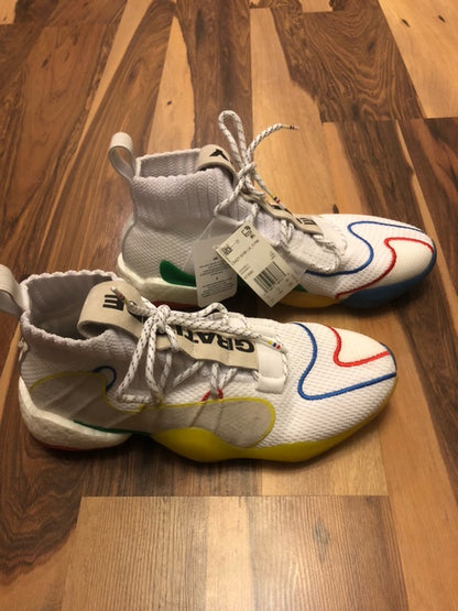 Adidas Pharrell Williams Crazy BYW White/Yellow/Blue/Green - Size 11.5