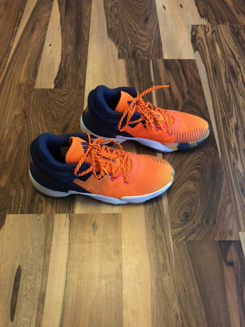 Adidas Donovan Mitchell 2 Orange/Blue/White - Size 10.5