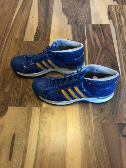 Adidas Pro Blue/White/Yellow - Size 14