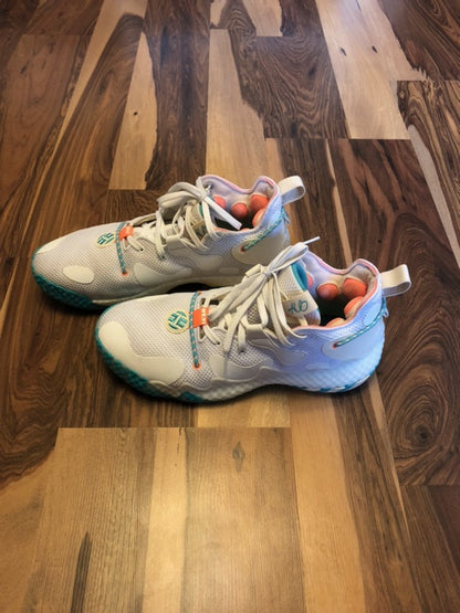 Adidas James Harden 6 White/Green/Orange - Size 11