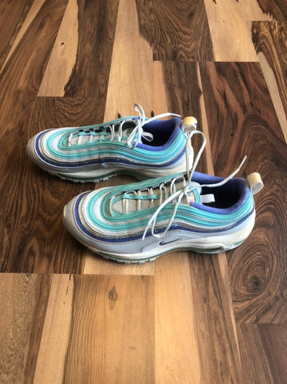 Nike Air Max 97 - Blue/White/Purple - Size 7Y