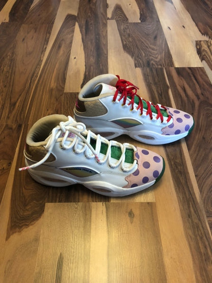 Reebok Allen Iverson "Question Candyland" White/Pink/Green - Size 12