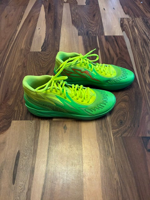 Puma Melo 02 Slime Green Yellow Red - Size 12