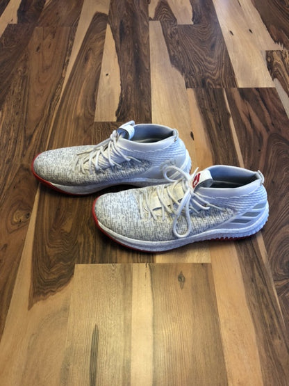 Adidas Dame 4 White/Red - Size 12