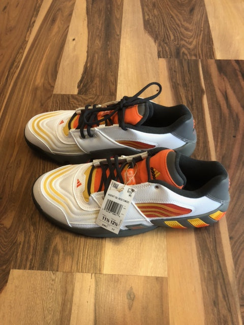Adidas Gil Restomod White/Yellow/Orange - Size 11.5