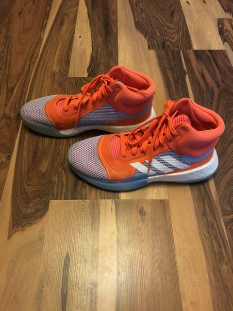 Adidas Marquee Boost White/Orange/Gray - Size 11
