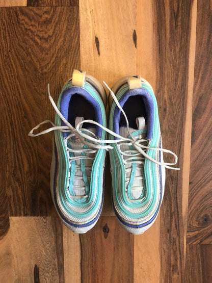 Nike Air Max 97 - Blue/White/Purple - Size 7Y