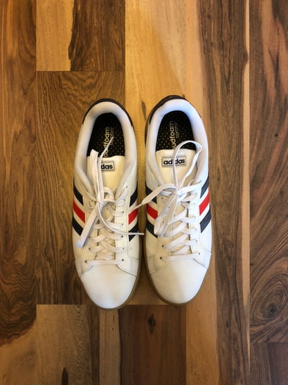 Adidas Grand Court 2.0 "Gum Bottoms" White/Red/Black - Size 12