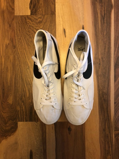 Nike Blazer Canvas White/Black - Size 11