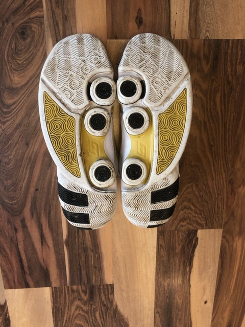 Adidas Gil Restomod 60 pt Game  White/Yellow  - Size 11