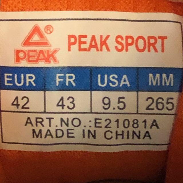 Peak White/Black/Orange - Size 9.5