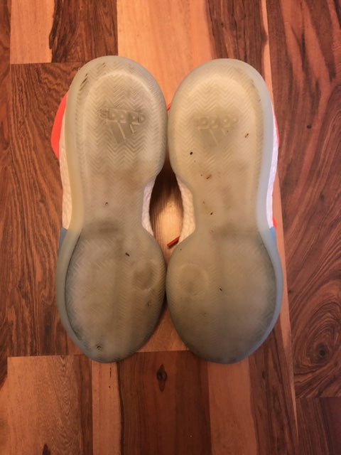 Adidas Marquee Boost White/Orange/Gray - Size 11