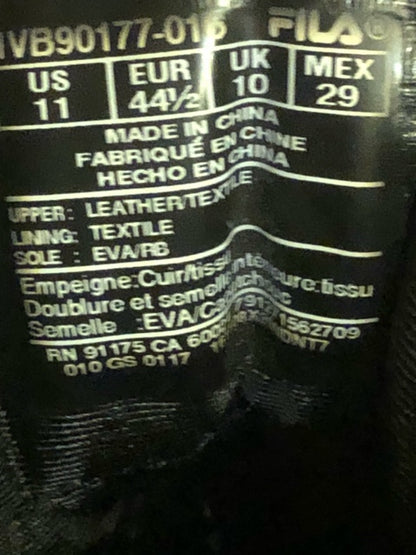 FILA Jamal Mashburn Black/White  - Size 11