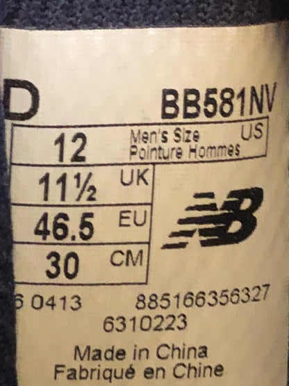 New Balance 581 - White/Black - Size 12