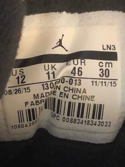 Jordan 12 Black/Gold - Size 12