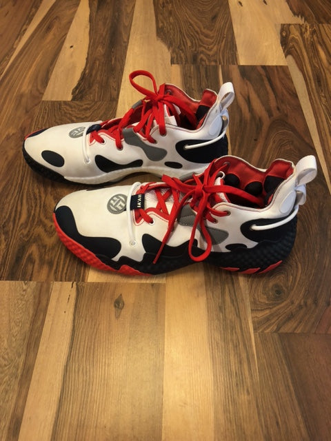 Adidas James Harden 6 - White/Red/Black  - Size 10