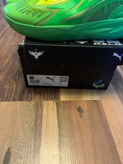 Puma Melo 02 Slime Green Yellow Red - Size 12