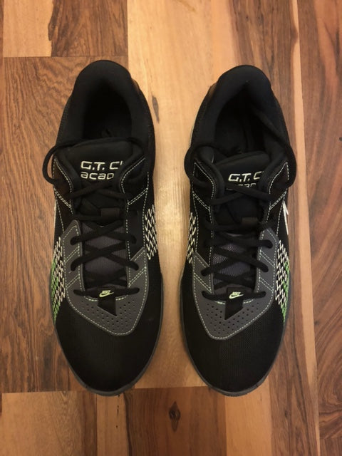 Nike GT Cut Academy Black/White/Green - Size 11