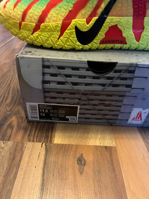 Nike JA 3 Jurassic Park Yellow, Red, Green - Size 11.5  Keychain included