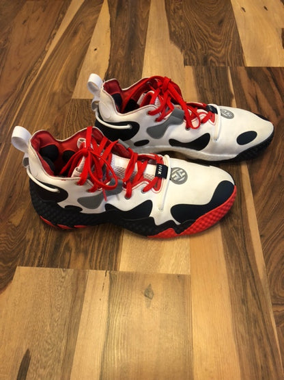 Adidas James Harden 6 - White/Red/Black  - Size 10